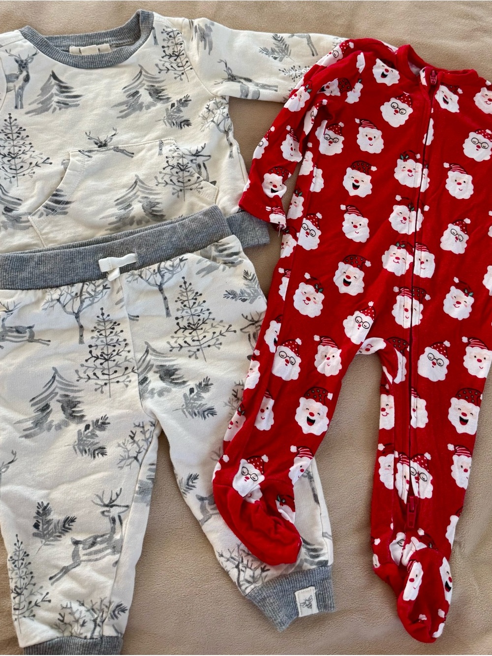 Little Me Red and White Baby Bodysuit